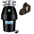 Eco Logic 1/2 HP Continuous Feed Garbage Disposal with Oil Rubbed Bronze Sink Flange 10-US-EL-7-DS-3B-ORB